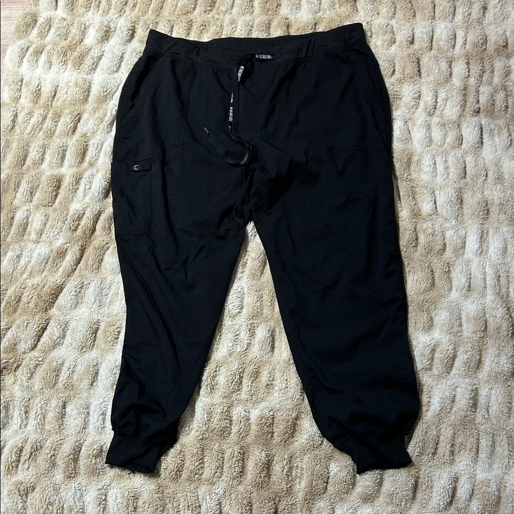 Black Med Couture Jogger Scrub Pants